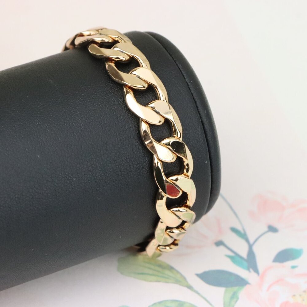 "Chunky Rose Gold Link Chain Bracelet in High Quality Brass, XPBL1154 - Picture 5 of 12